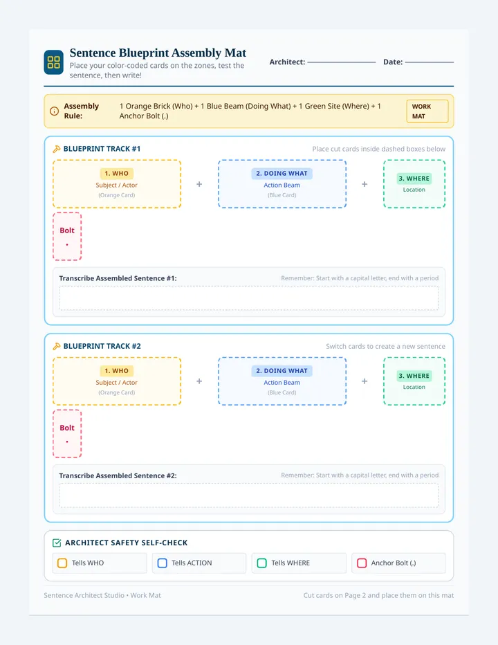 Sentence Blueprint Builder Activity