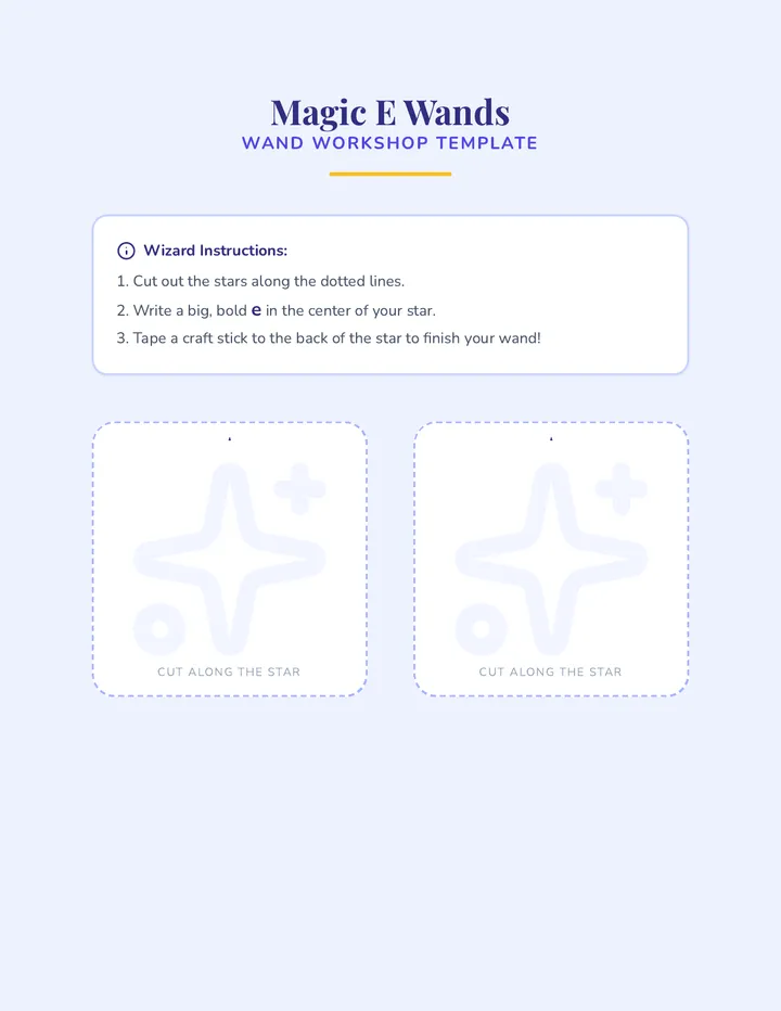 Magic E Wand Template