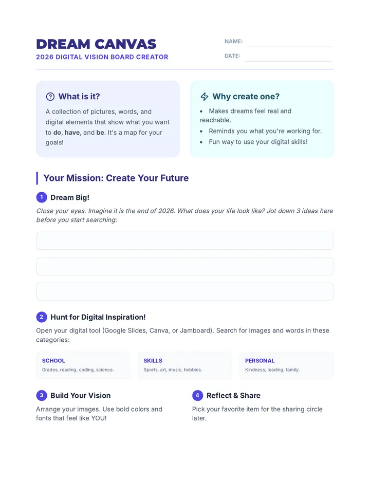 Dream Canvas Activity