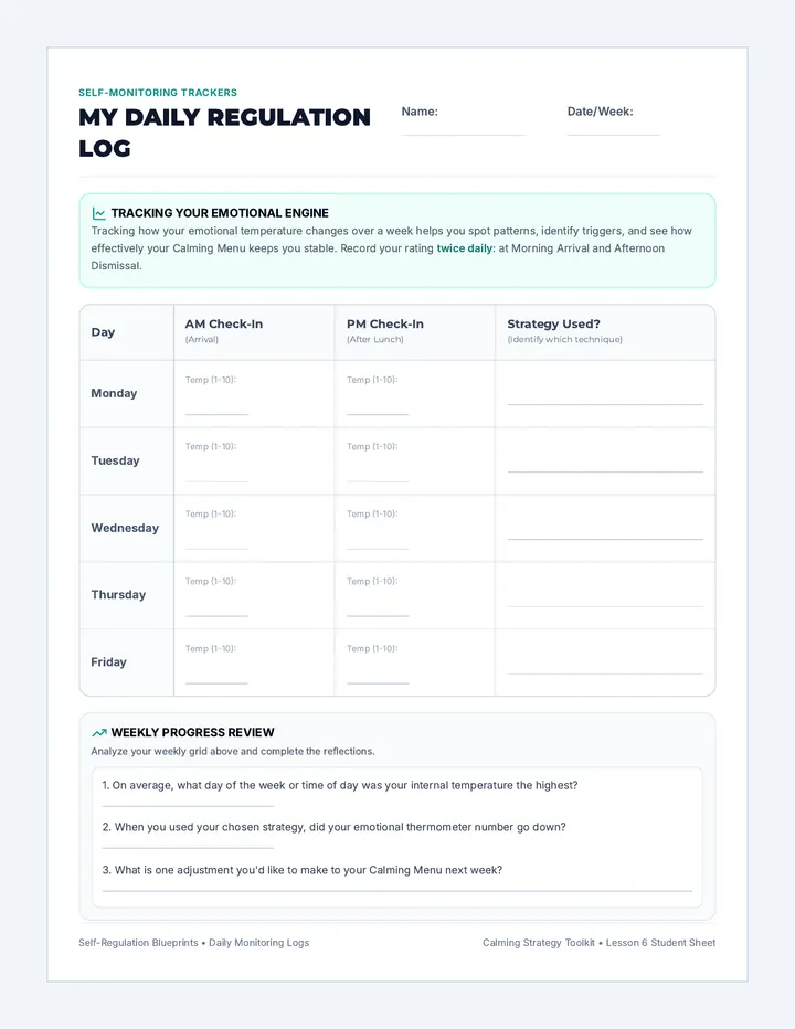 Self Regulation Logbook