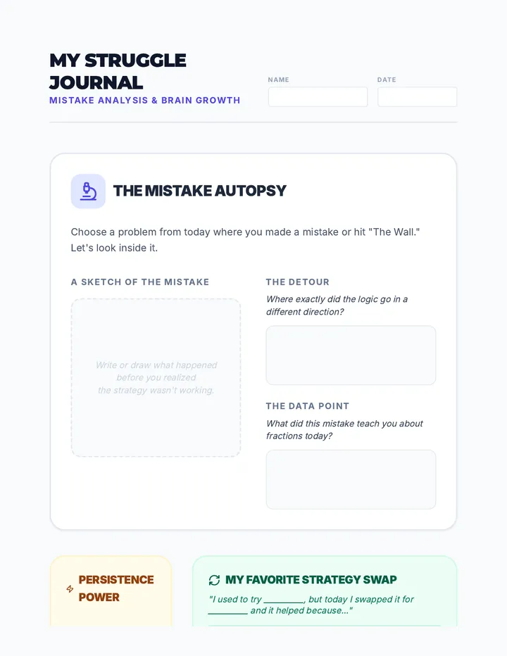 Struggle Journal Page