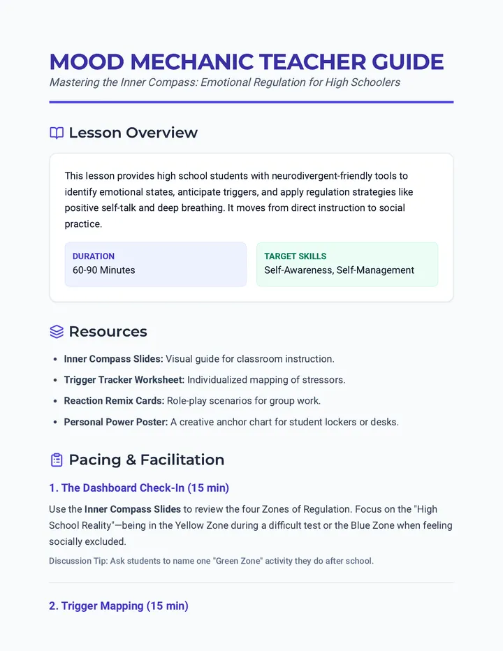 Mood Mechanic Teacher Guide
