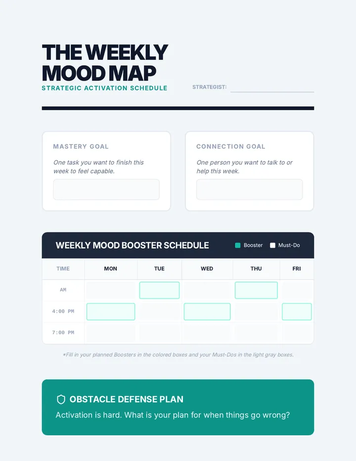 Weekly Mood Map Worksheet