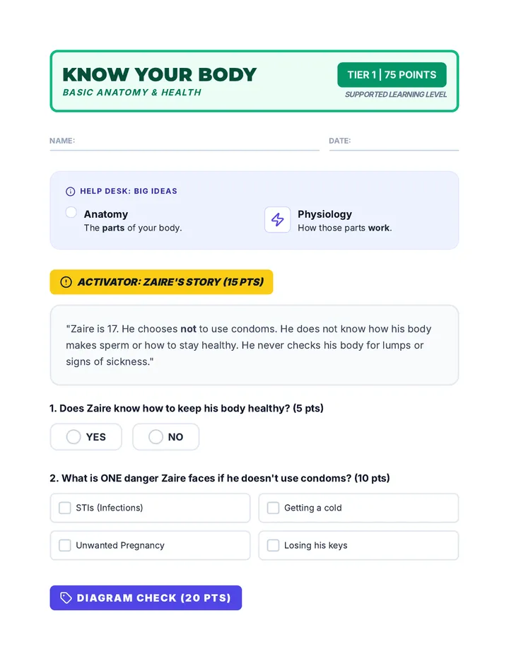 Reproduction System Tier 1 Worksheet