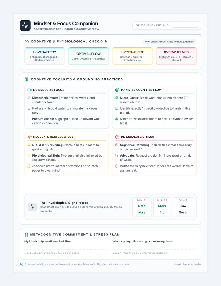 Mindset Focus Planner Mats