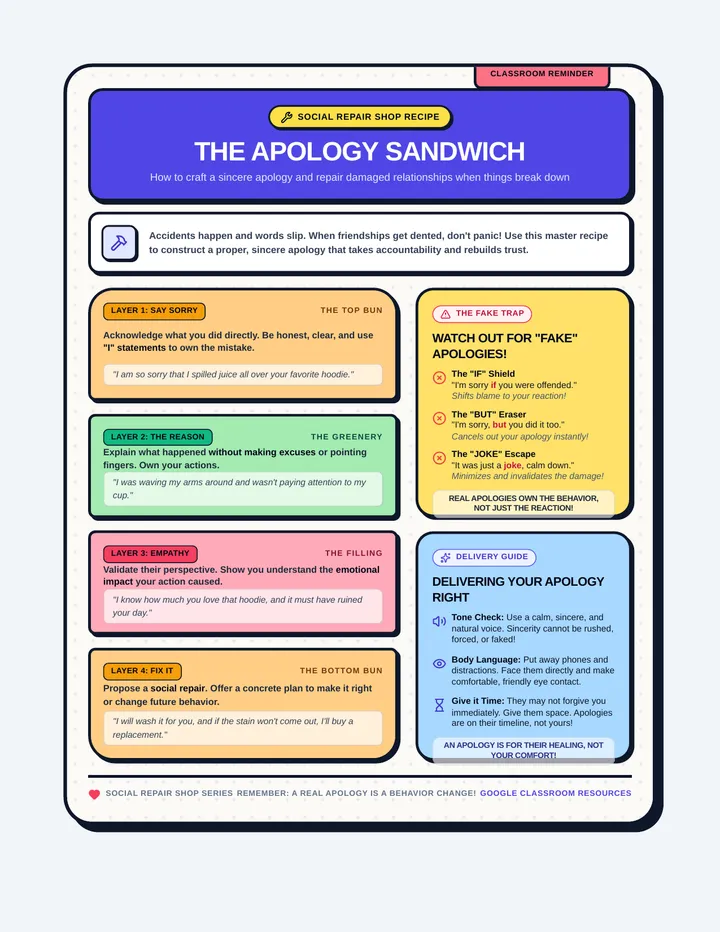 Apology Sandwich Infographic