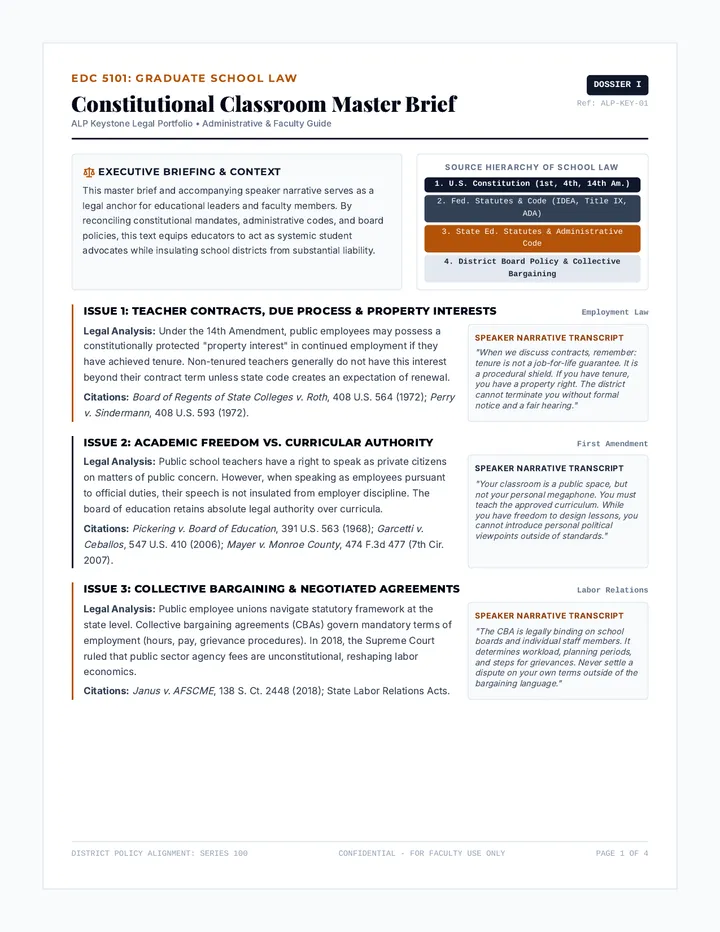 Constitutional Classroom Narrative