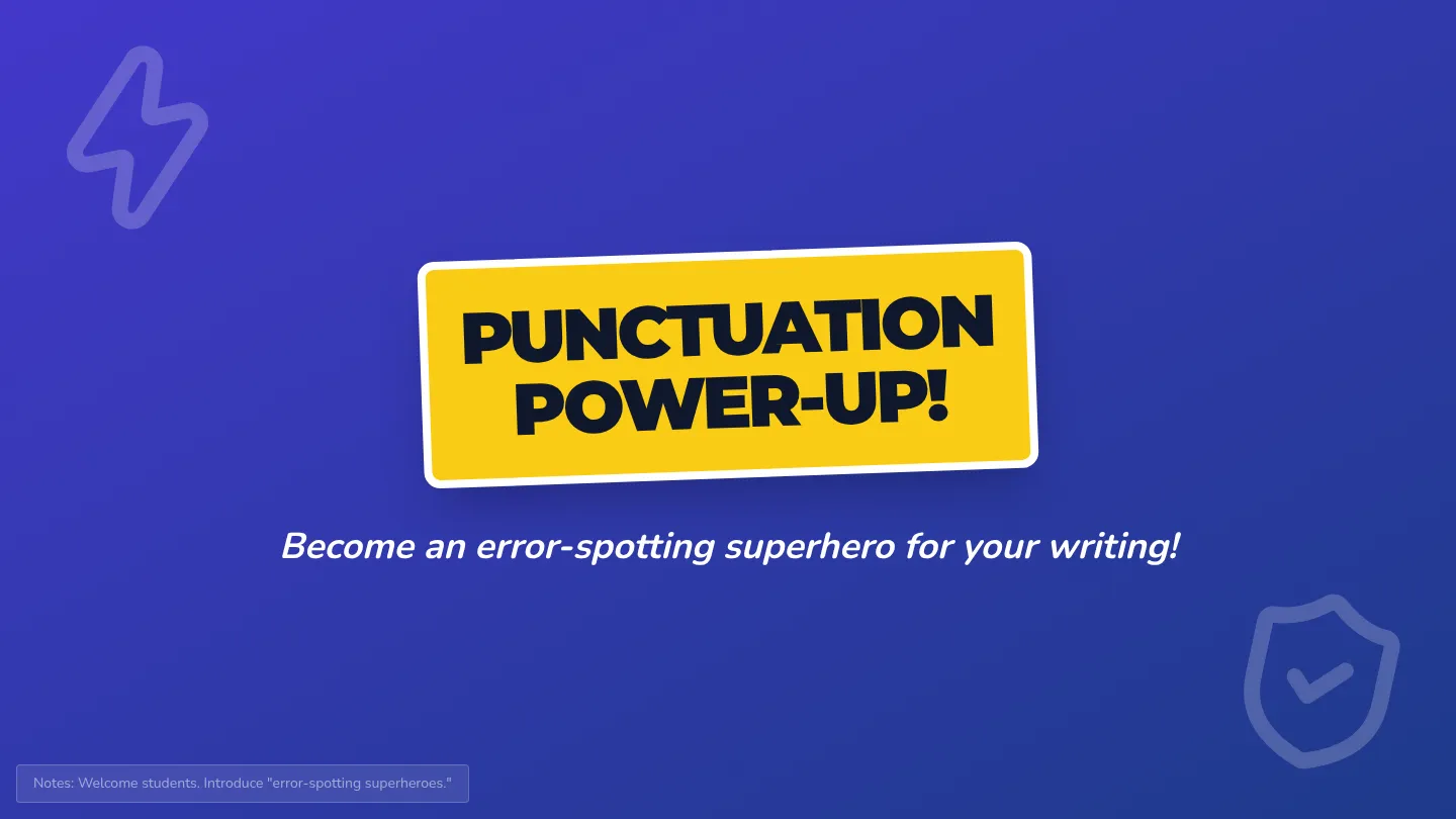 Punctuation Power Up Slide Deck
