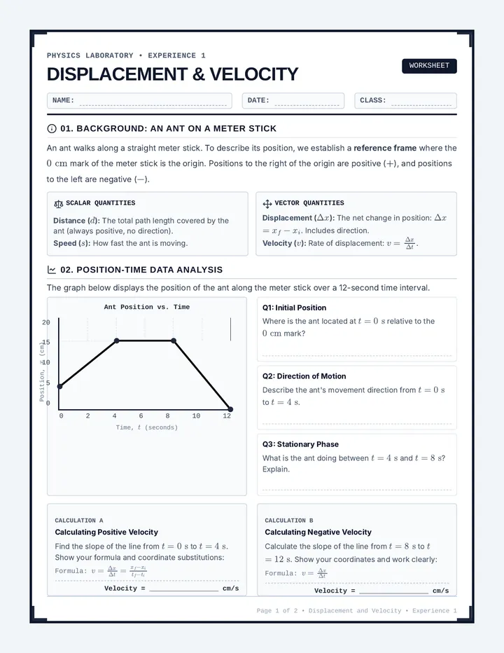 Cruise Control Worksheet