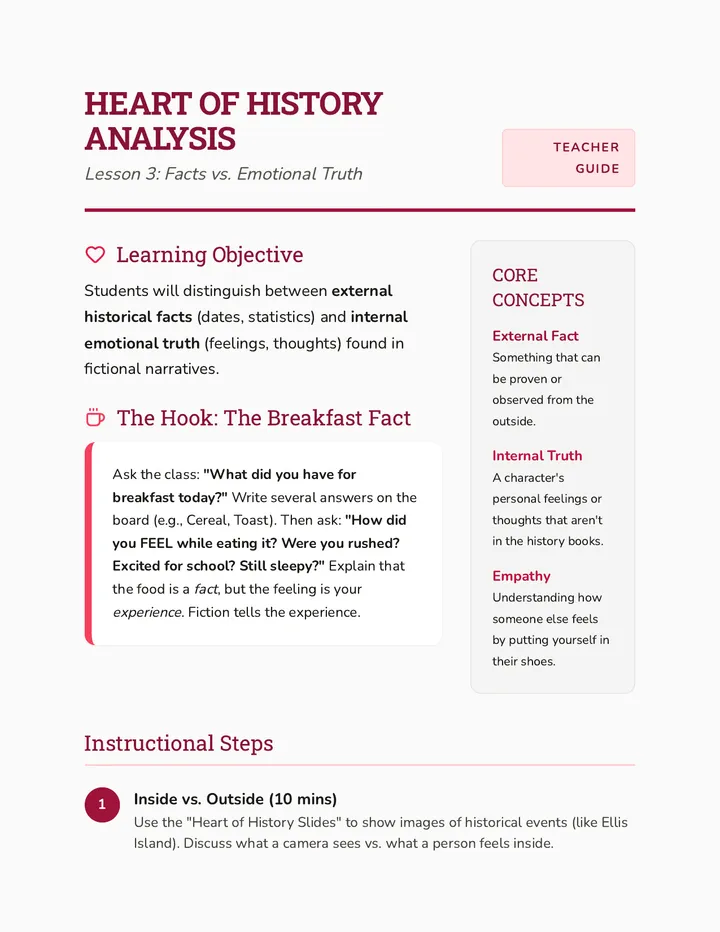 Heart of History Teacher Guide