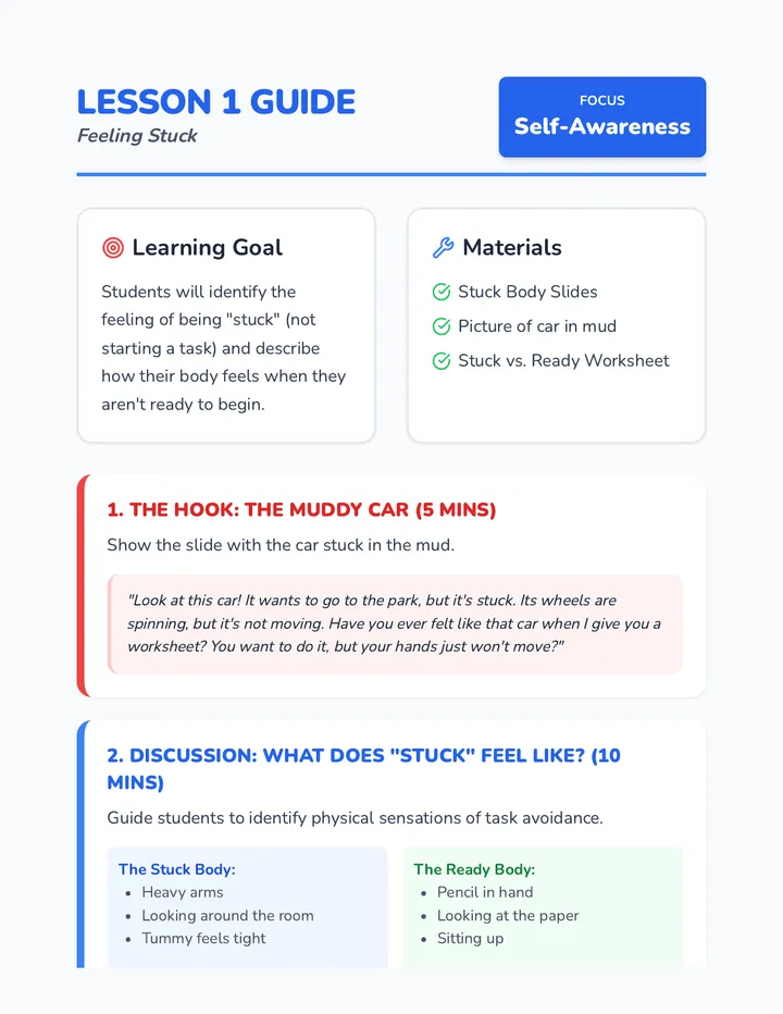 Stuck Teacher Guide