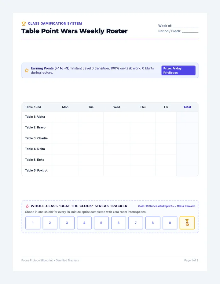 Focus Challenge Tracker Pack