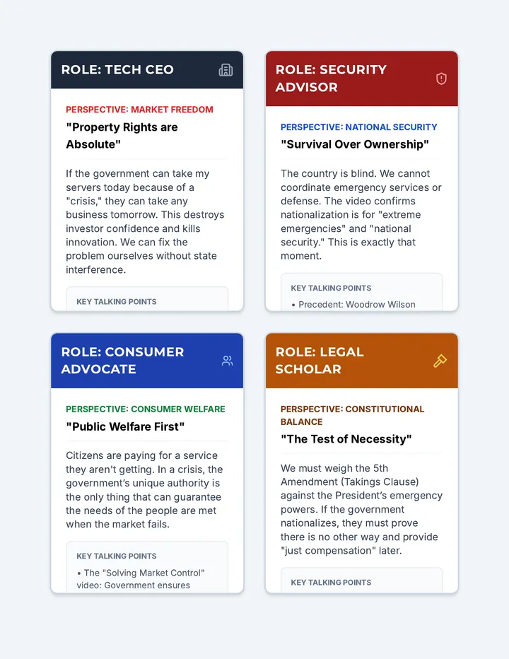 Crisis Debate Cards