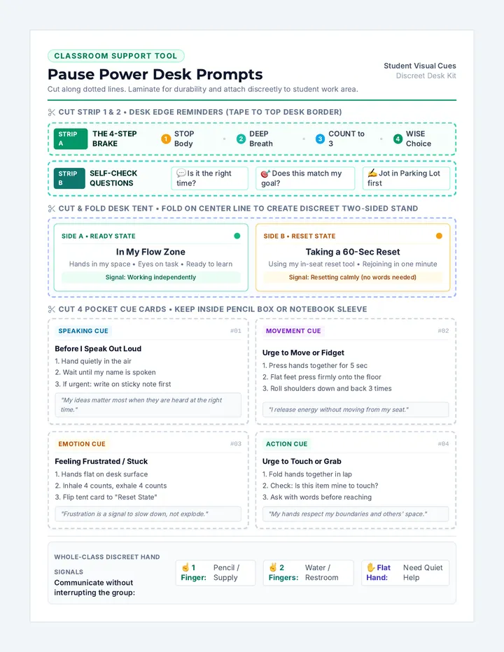 Pause Power Desk Prompts