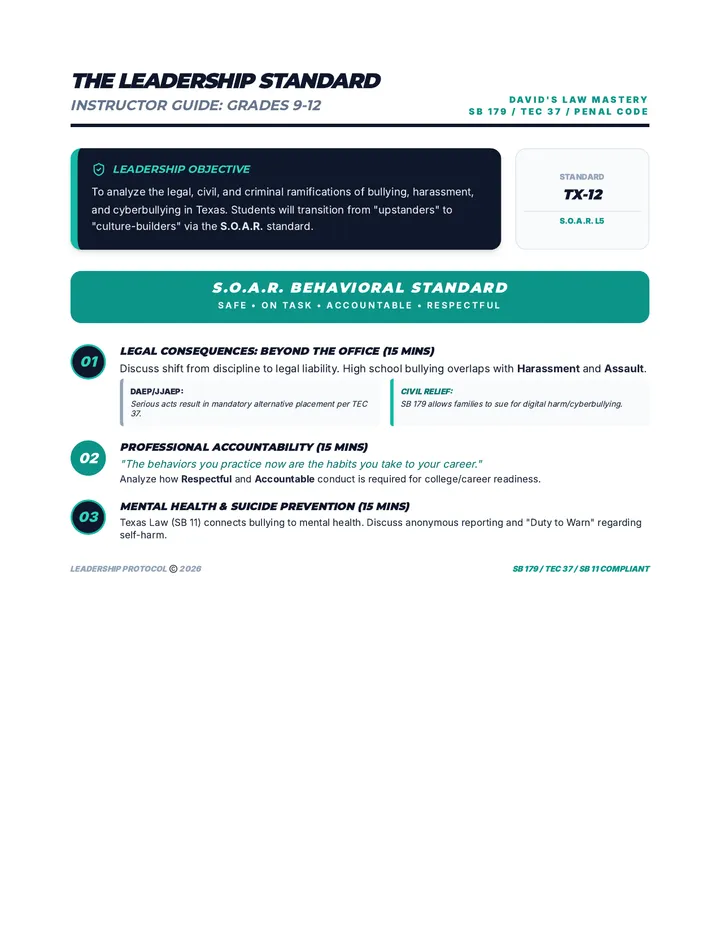 Leadership 9-12 Teacher Guide
