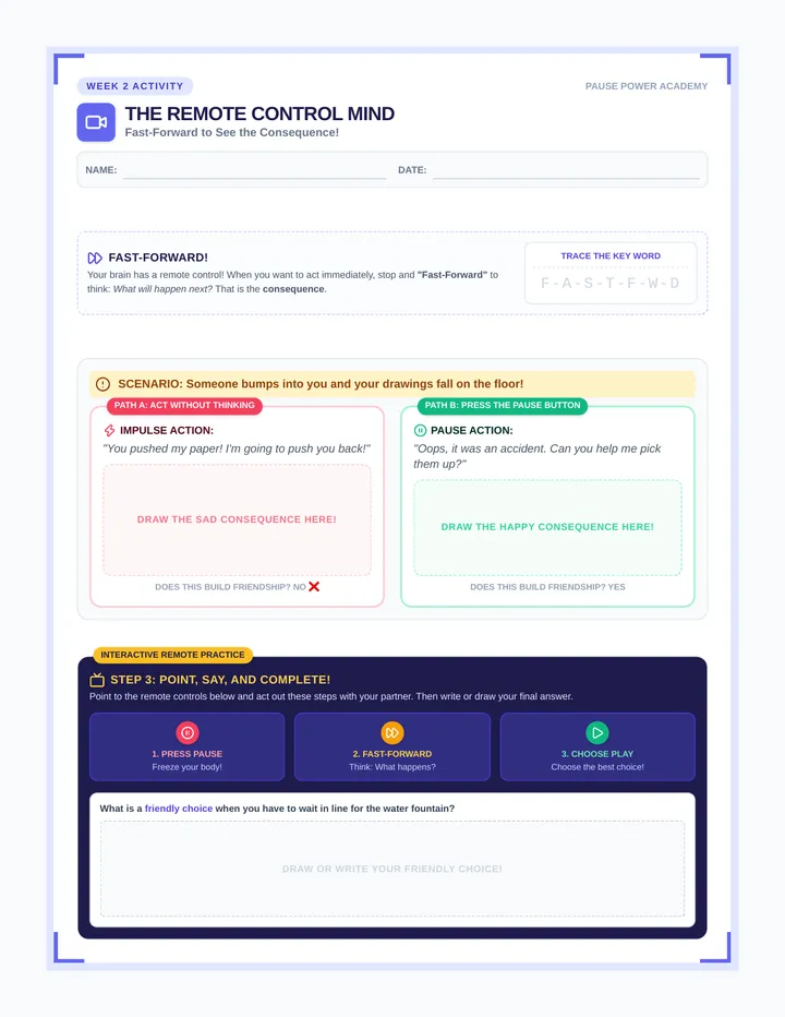 Remote Control Consequences Sheet