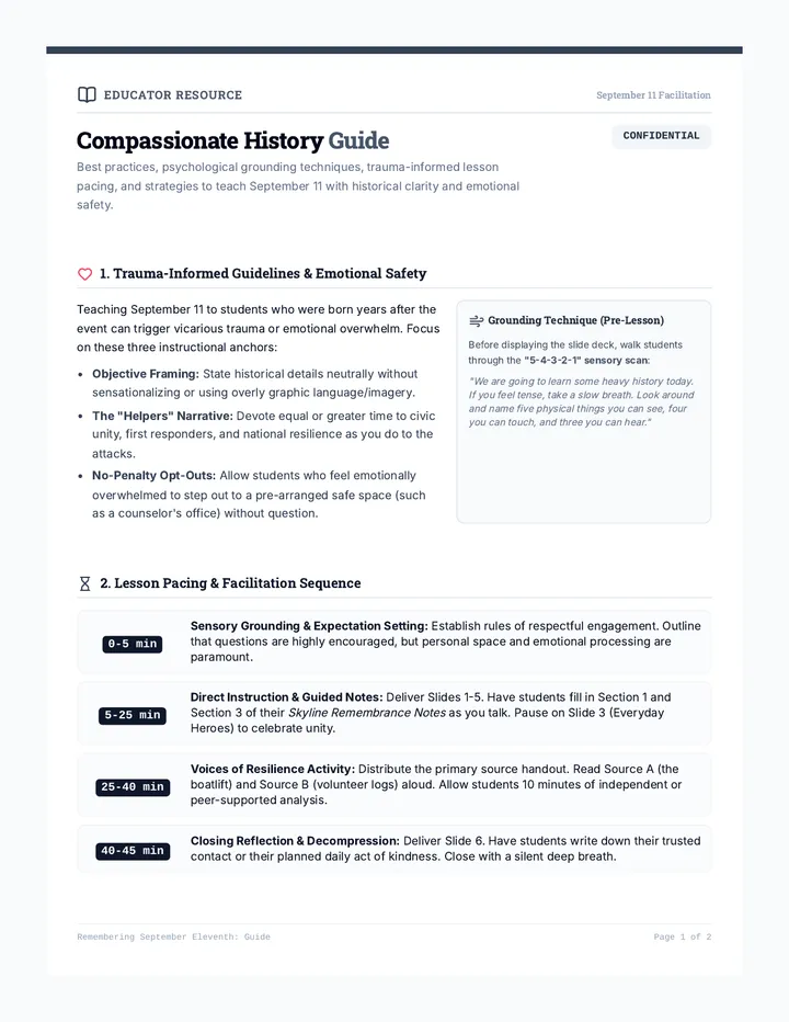 Compassionate History Teacher Guide