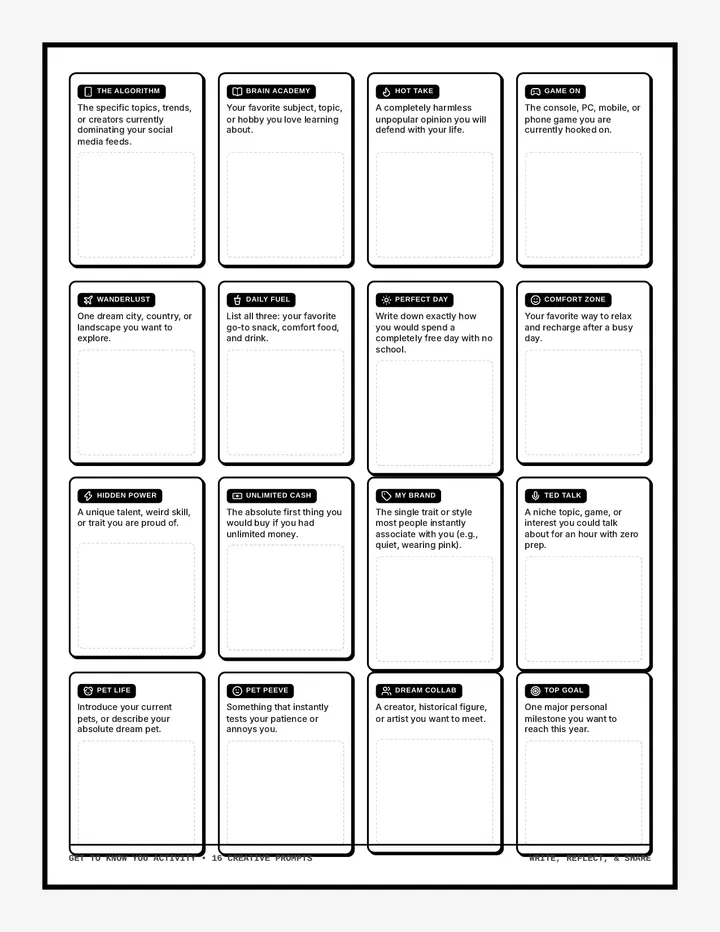 Grid Groundbreaker Worksheet