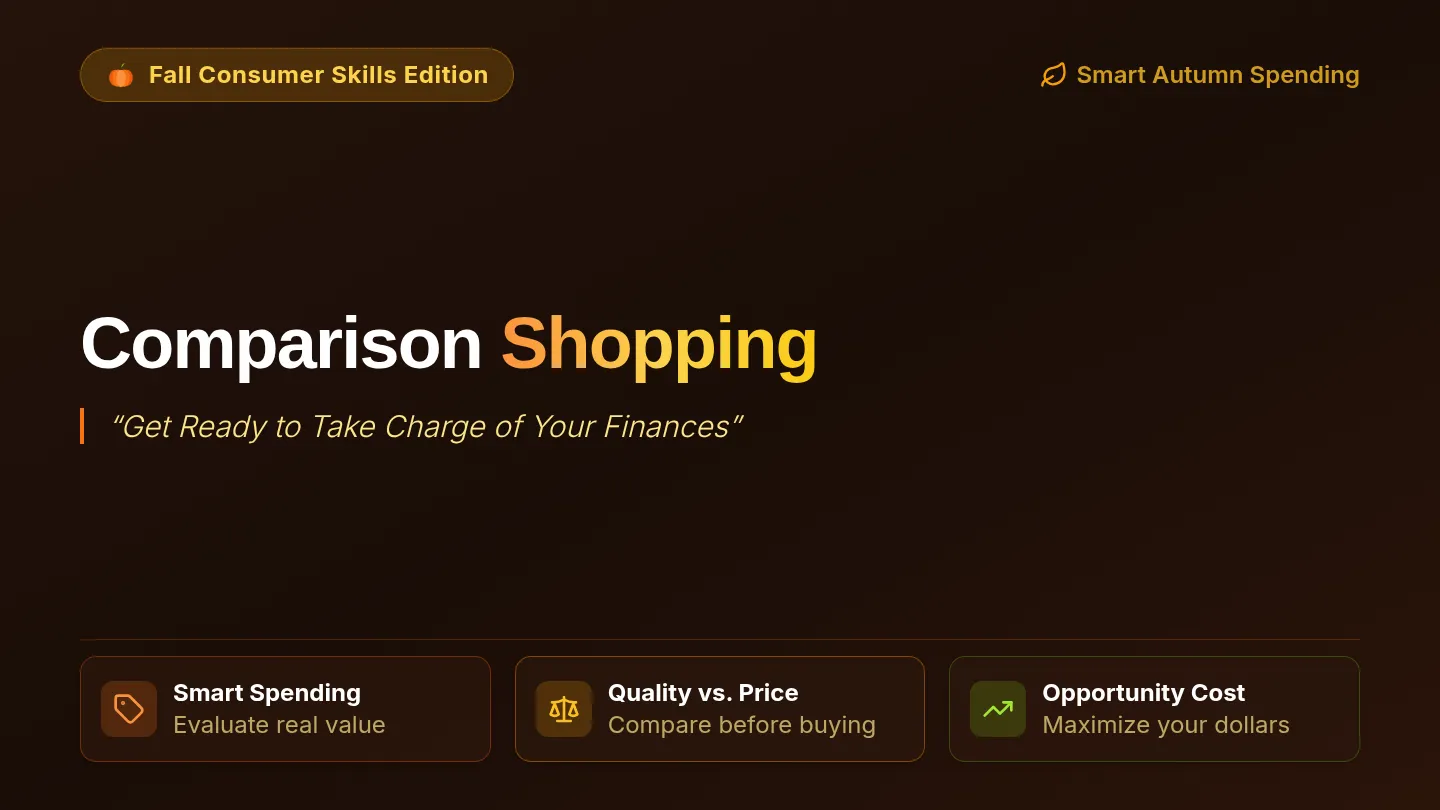 Comparison Shopping Slides