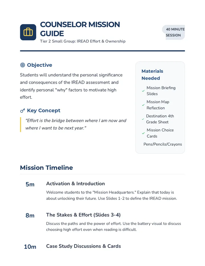 Counselor Mission Guide