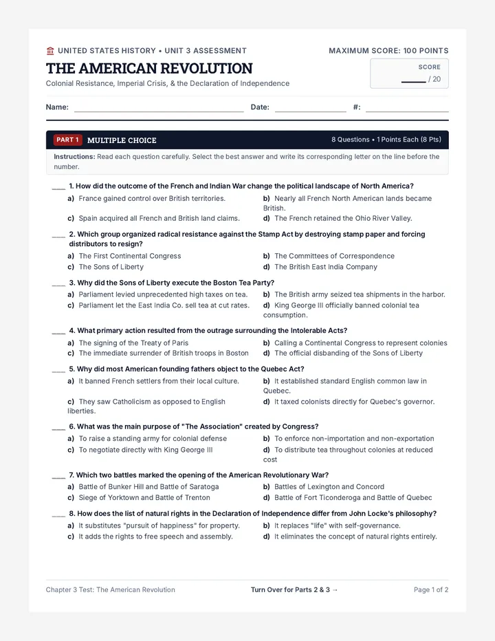 Revolution Unit Test