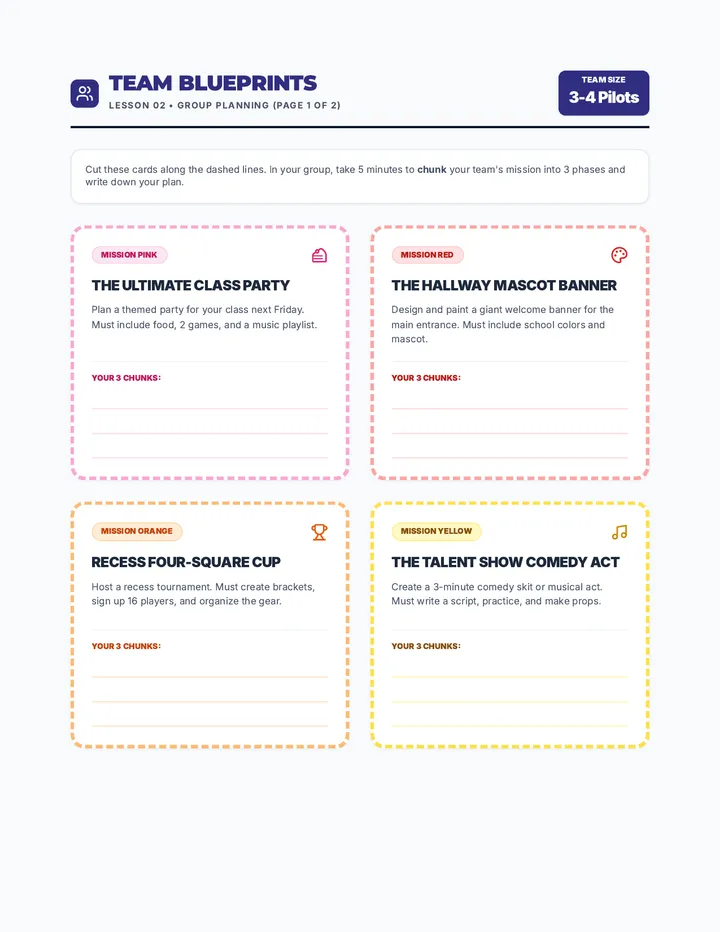 Team Blueprint Cards