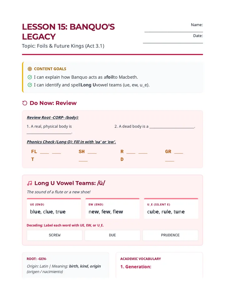 Banquo's Legacy Handout