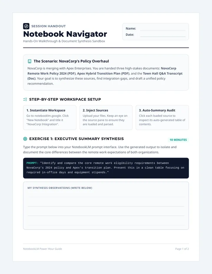 Notebook Navigator Handout