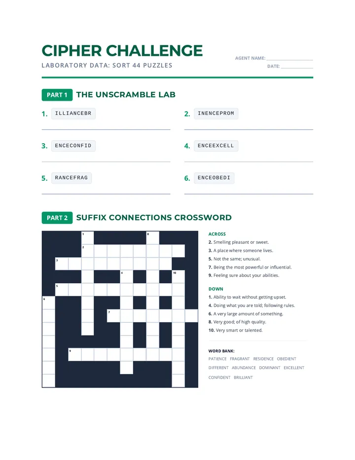 Cipher Challenge Puzzles