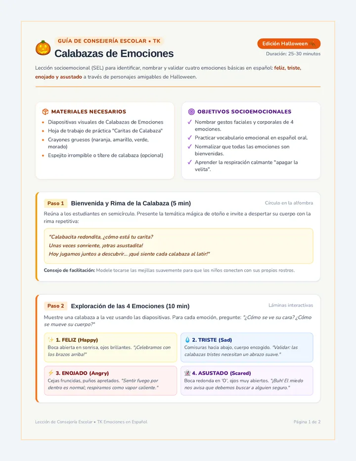 Calabazas Counselor Guide