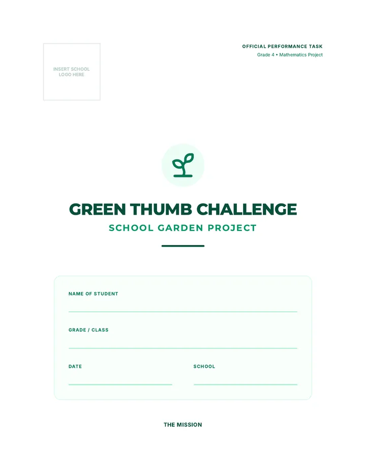 Green Thumb Performance Task