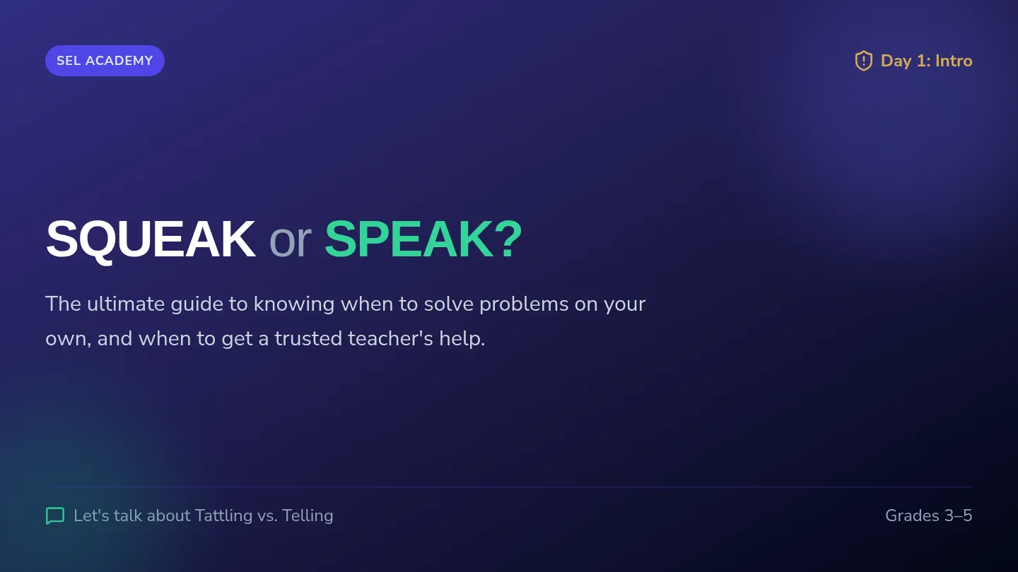 Squeak or Speak Slides