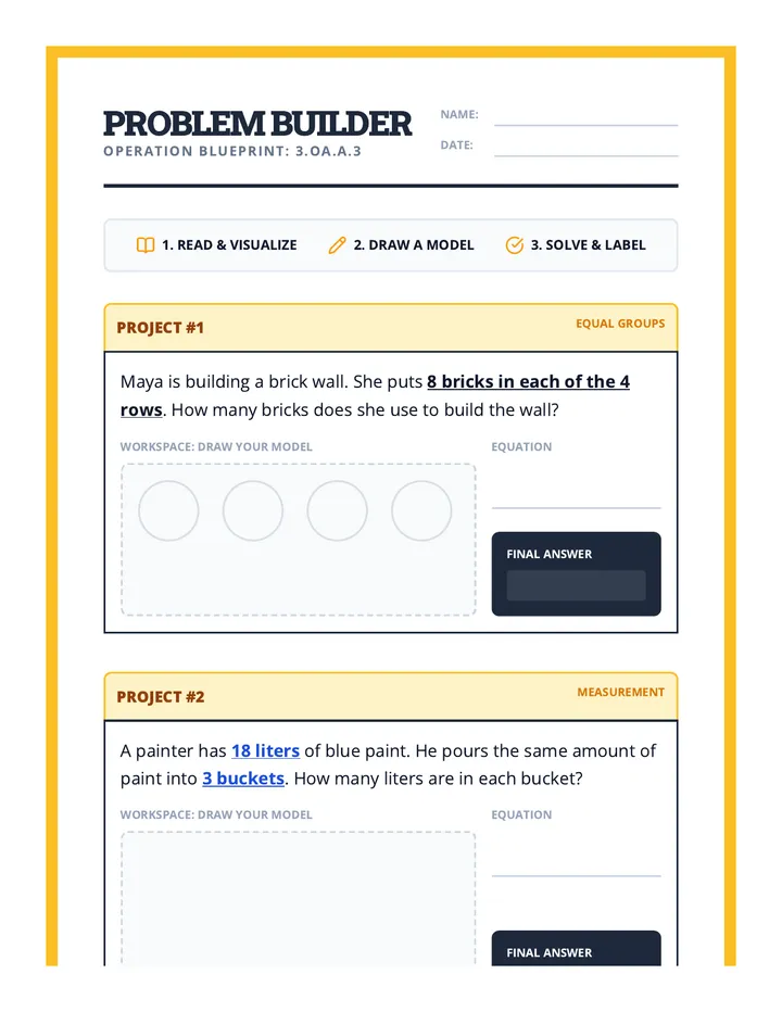 Problem Builder Worksheet