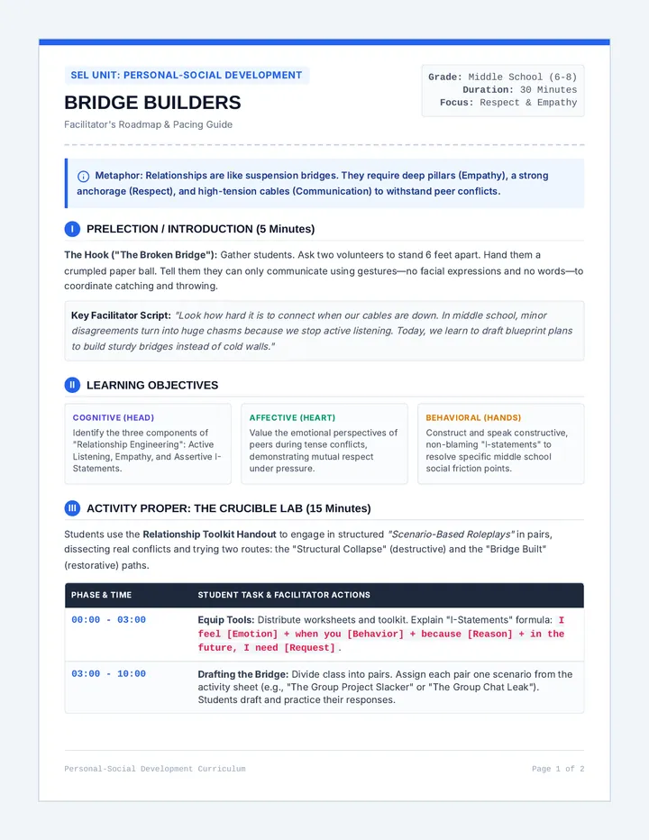 Bridge Builders Teacher Guide