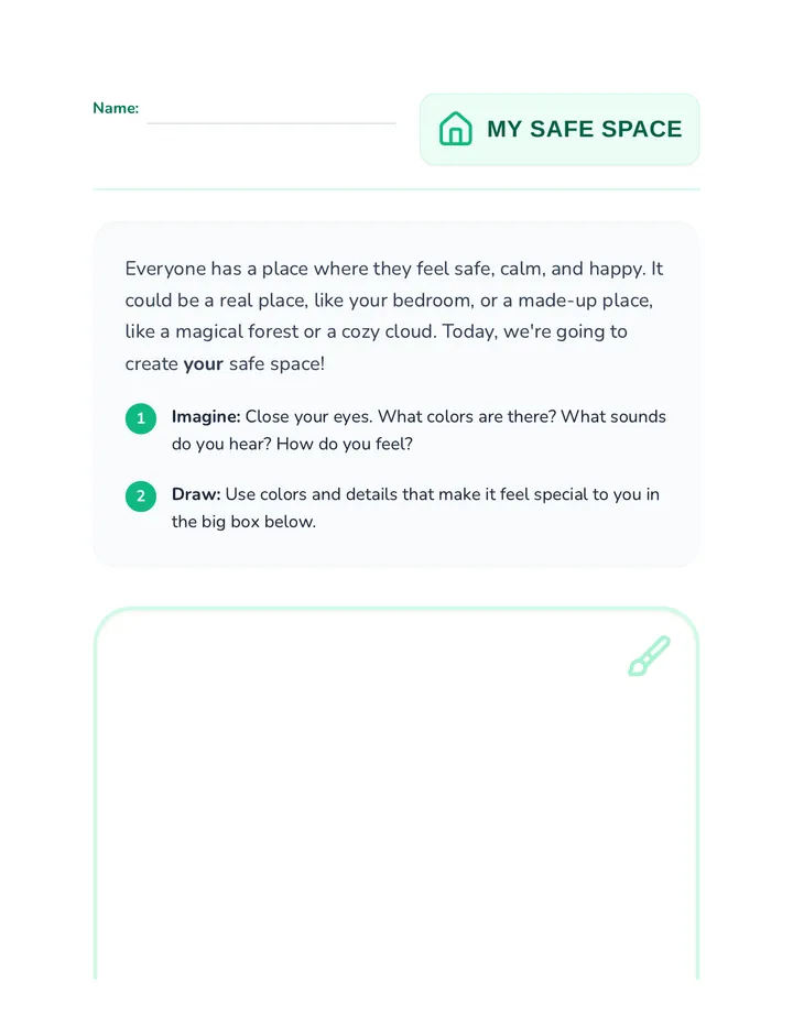 My Safe Space Activity