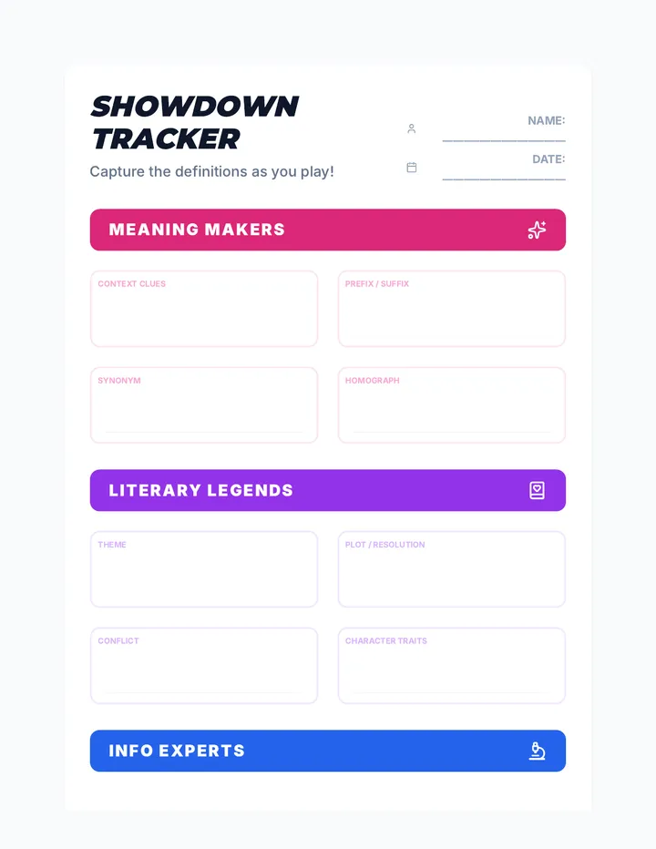 Vocab Showdown Tracker