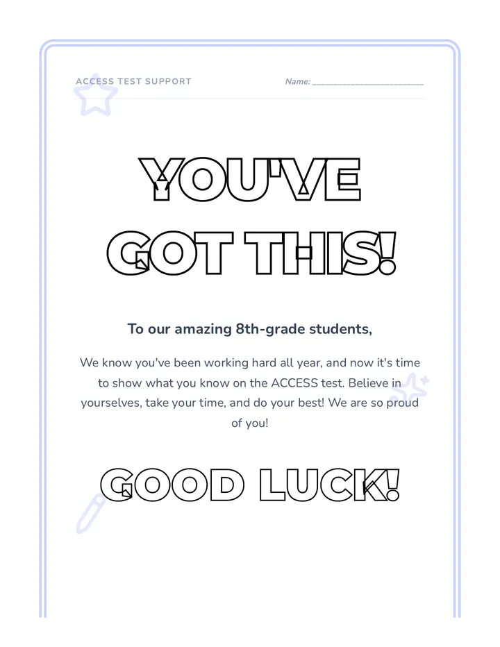 Good Luck Coloring Posters Activity