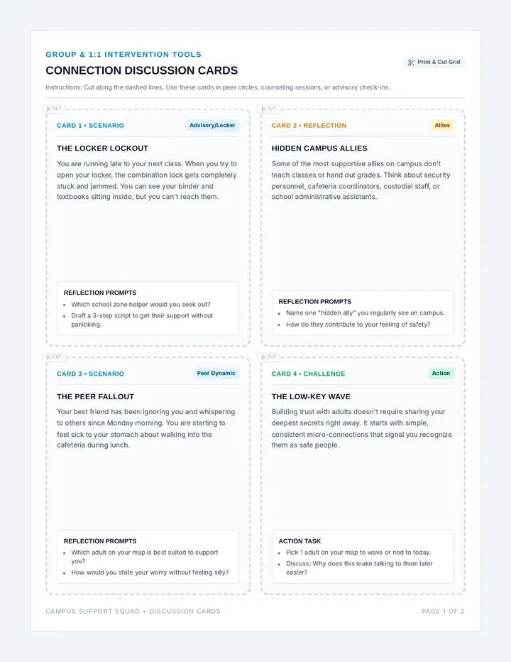 Campus Connection Discussion Cards