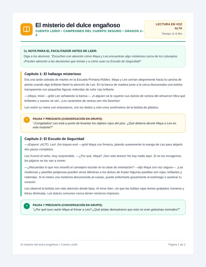 Cuento del Cuerpo Seguro