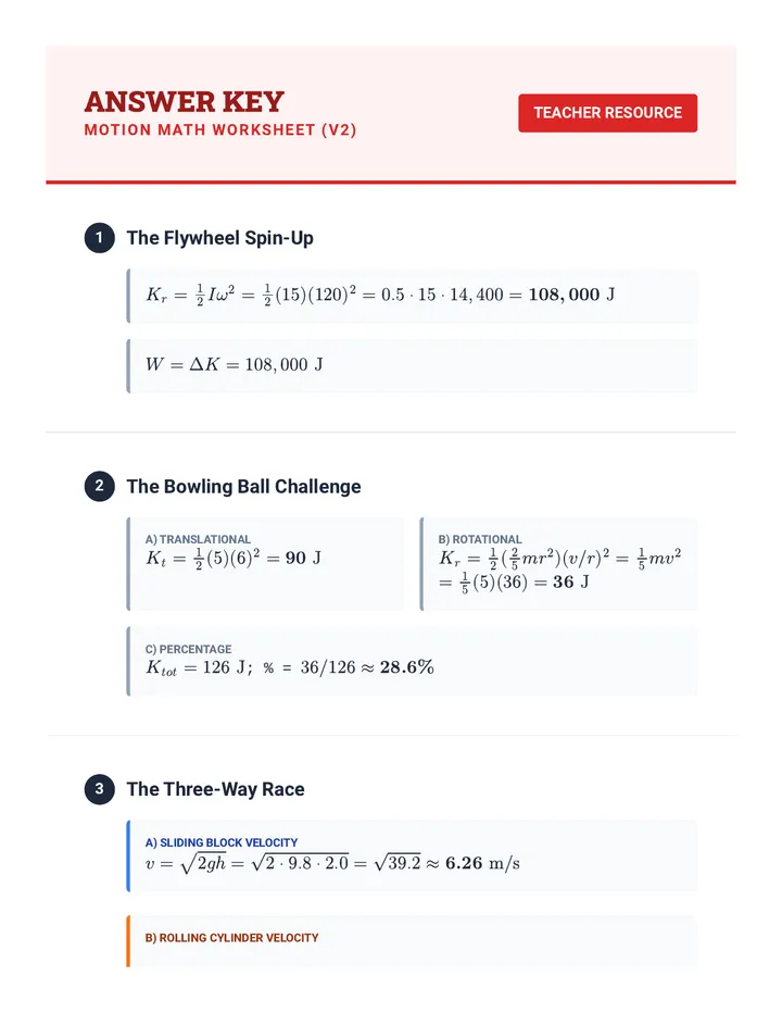 Motion Math Answer Key Updated