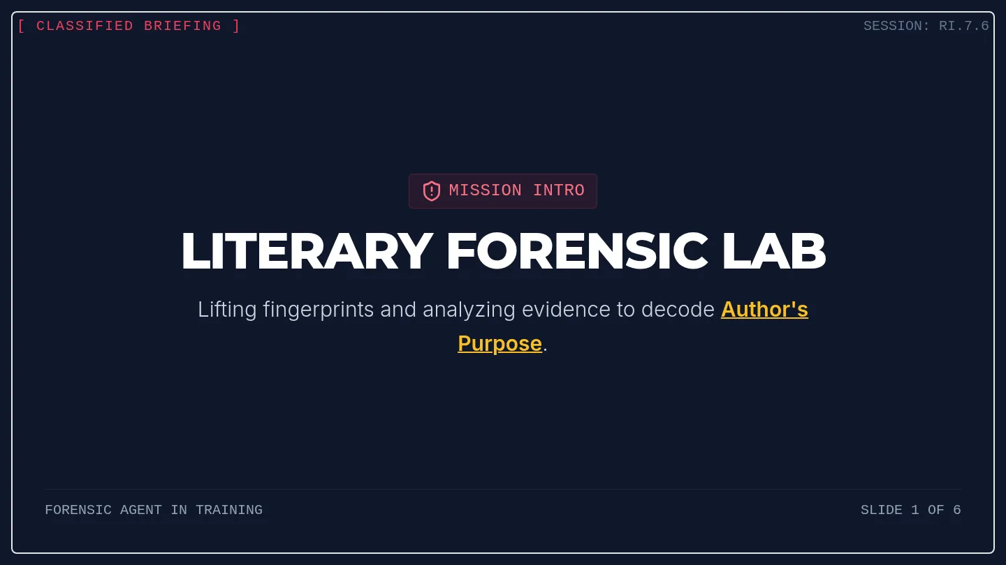 Forensic Lab Slides