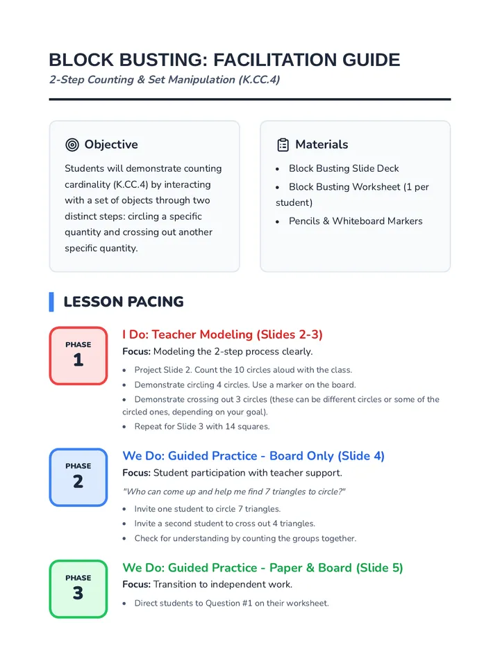 Block Busting Teacher Guide