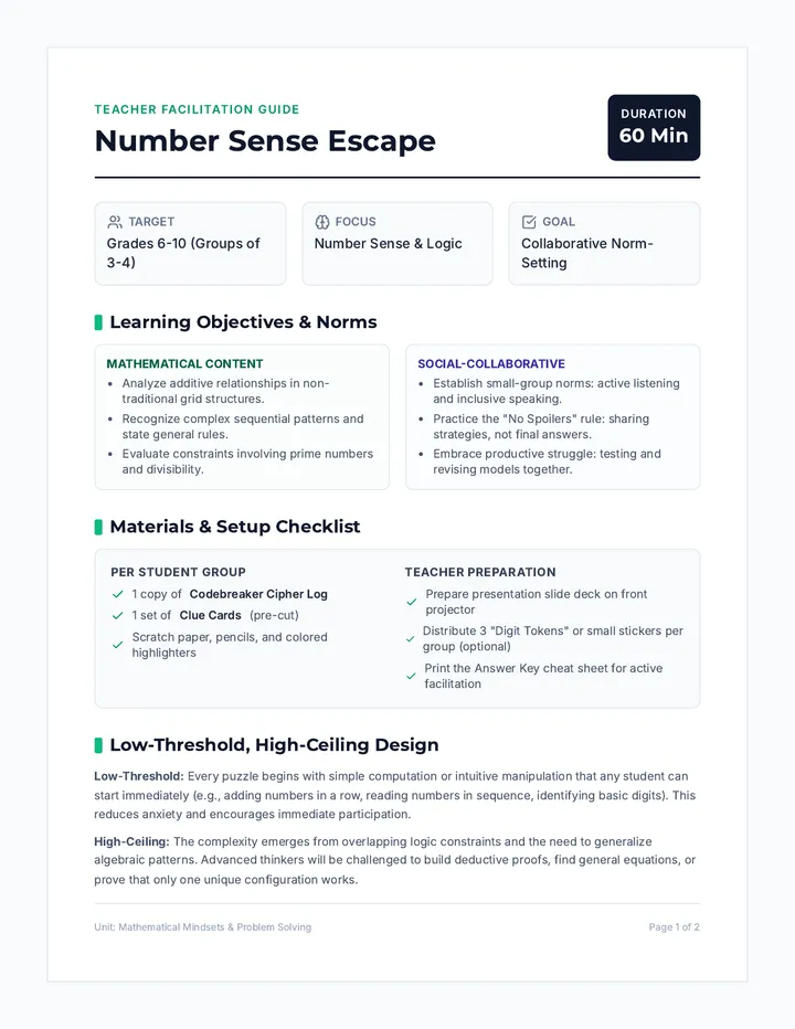 Codebreaker Facilitation Guide
