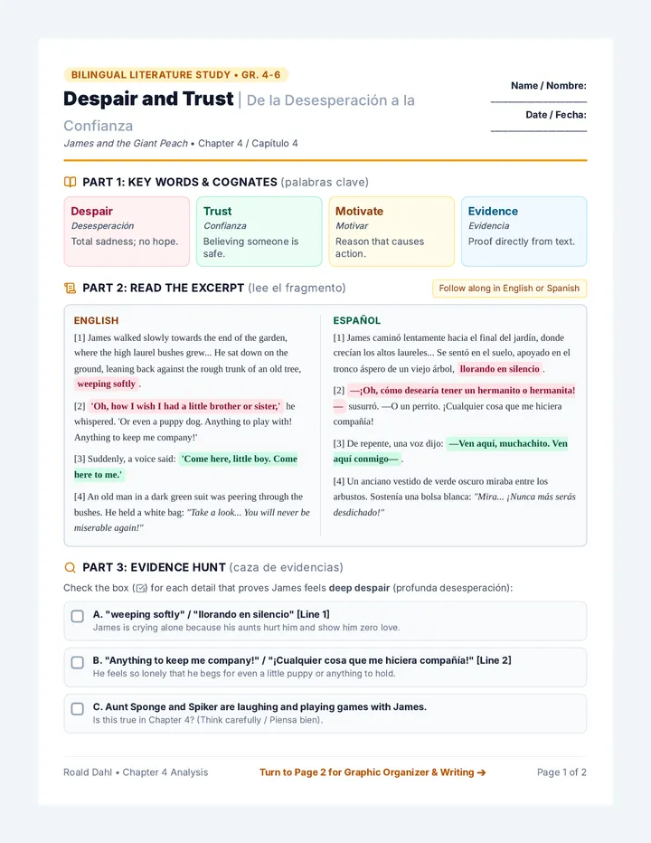 Despair and Trust Worksheet
