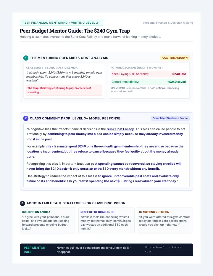 Peer Budget Mentor Guide