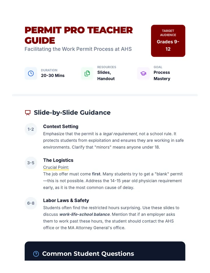 Permit Pro Teacher Guide