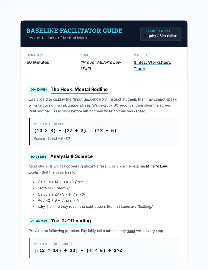 Baseline Facilitator Guide