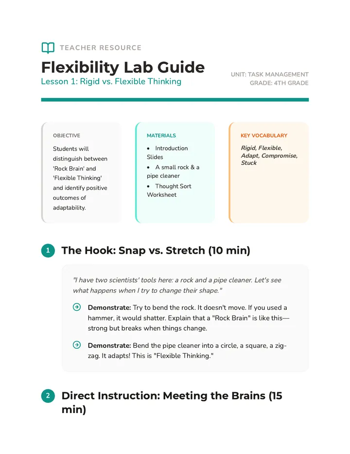 Flexibility Lab Teacher Guide