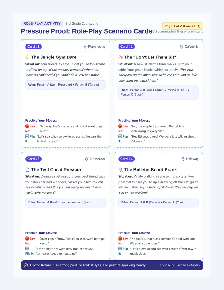 Pressure Proof Scenario Cards