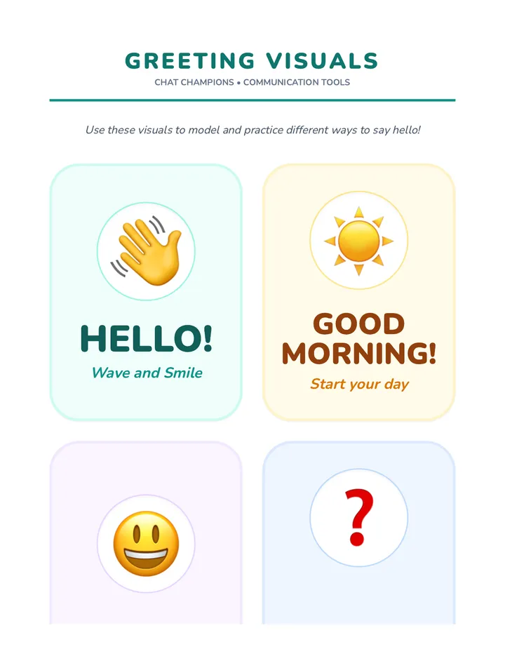 Greeting Visuals Handout